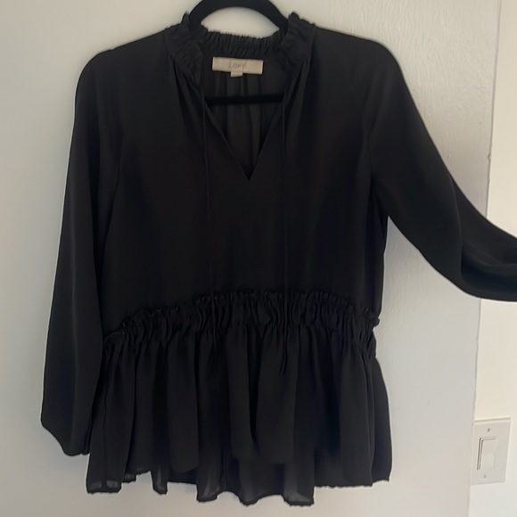 Loft Peplum Long Sleeve Top - Picture 2 of 3